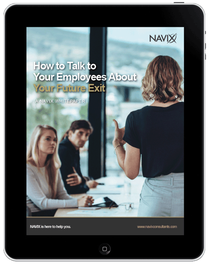 How to Talk to Your Employees About Exit white paper on ipad